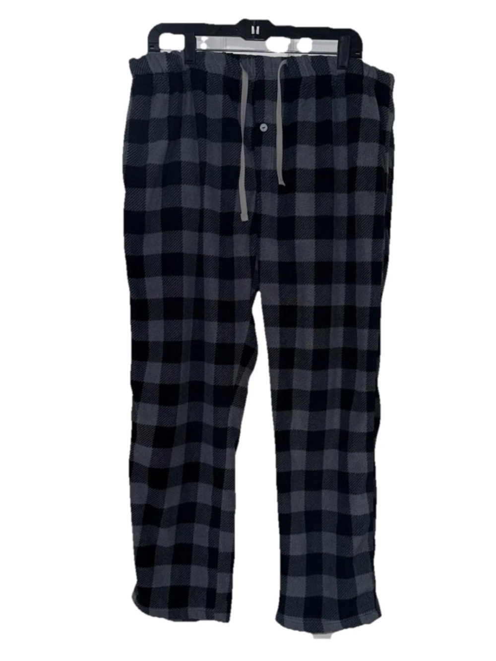 Isotoner Men's Sleepwear XL Black & Gray Plaid